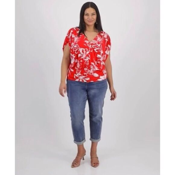 I.N.C. INTERNATIONAL CONCEPTS - NWT - L Sz 20W Mid -Rise Boyfriend Jeans/Indigo - Picture 2 of 16